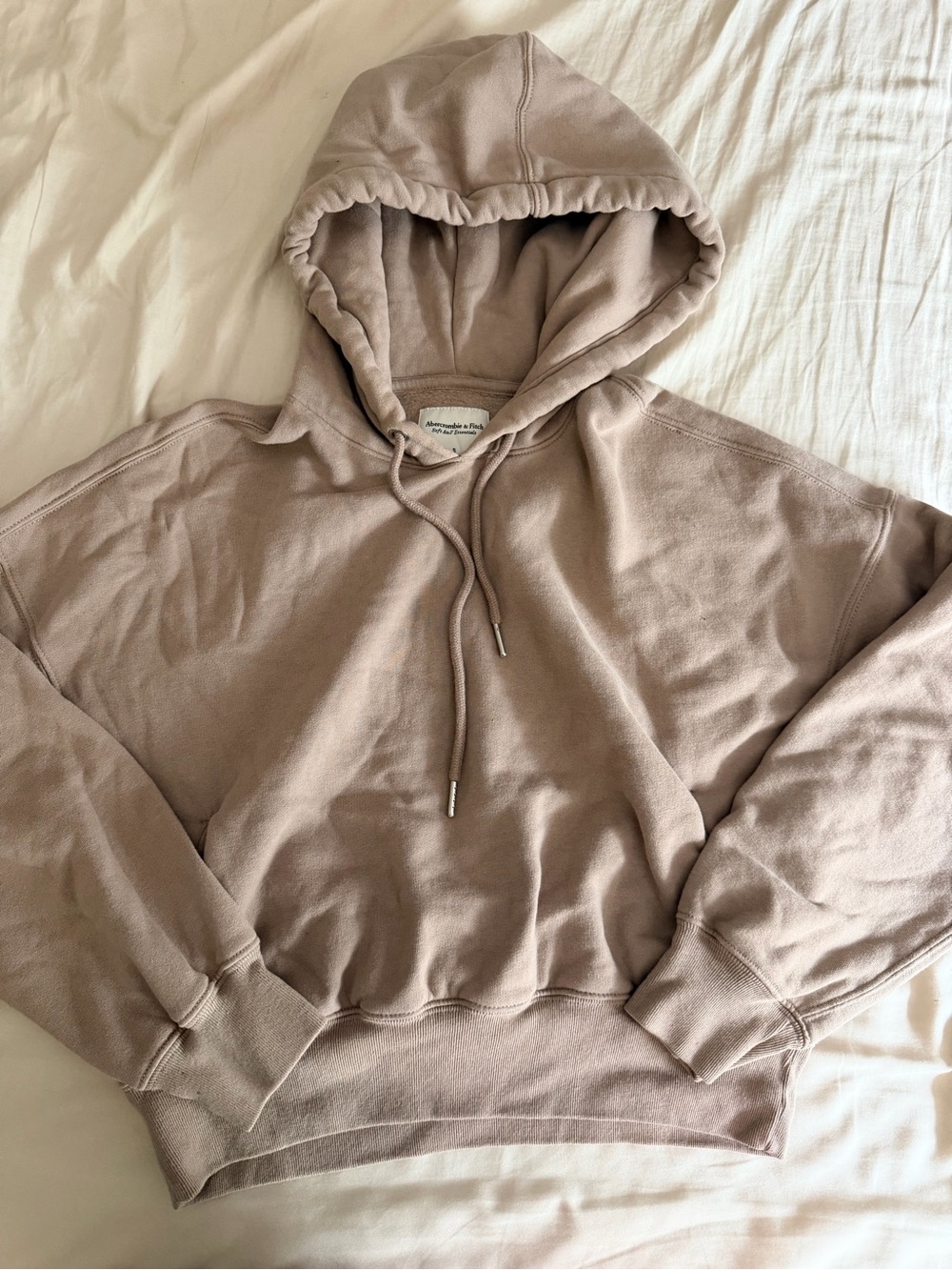 Abercrombie tan hoodie sweatshirt small